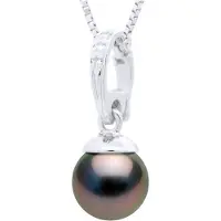 ATELIERS SAINT GERMAIN Perlenanhänger zum Öffnen aus Weißgold und echter Tahiti-Zuchtperle rund 10-11 mm