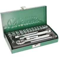 Hans Steckschlüsselsatz 1/4 zoll 6-kant 19 Stück (4 mm - 14 mm)