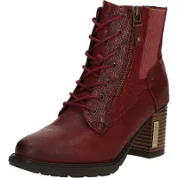 Mustang Damen Stiefelette mit Gummizug und Zierprägung 15M0182001, Größe:41 EU, Farbe:Rot
