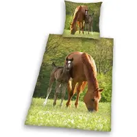 MCU Renforcé-Bettwäsche Pferd 135 x 200/80 x 80 cm