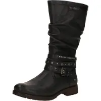 Mustang Damen Stiefel Riemen mit Nieten und Schnalle 15M0052003, Größe:40 EU, Farbe:Blau