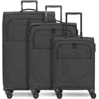 Redolz Essentials 12 Trolley-Set 3-teilig Black dunkelgrau 55cm