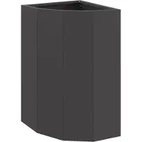 vidaXL Eckpflanzer Schwarz 30 x 30 x 50 cm Stahl