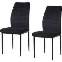 HTI 2er Set Esszimmerstühle Samt Madison, Modern, Höhe 96 cm, Breite 43,5 cm, Tiefe 57 cm