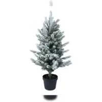 Christmas Decoration Tannenbaum künstlich im Topf 60cm Grün / Weiß