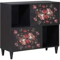 vidaXL Stauraumschränke Mehrfarbig 80 x 33,5 x 75 cm Massivholz Mango