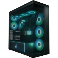 Arctic Cooling Xtender (Black) Premium E-ATX PC-Gehäuse, Midi Tower, PC, Schwarz, EATX, Metall, Gehärtetes Glas, Gaming