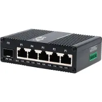 EXSYS Switch 5+ Mini Industrie Gigab. 5+1xGigabit SFP PoE+ Web-Managed - Switch - 1-Port