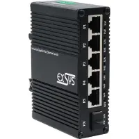 EXSYS Switch 5+ Mini Industrie Gigab. 5+1xGigabit SFP PoE+ Web-Managed - Switch - 1-Port