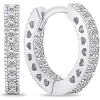 Brilio Silver Charming silver hoop earrings EA724W