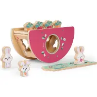 Chicco Jardin des lapins – Pädagogisches Holzspielzeug mit bunten Hasen 1 cm