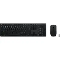 Lenovo 4X31R64357, Kabellos, RF Wireless + Bluetooth, Scherenschalter, QWERTY, Grau, Maus enthalten