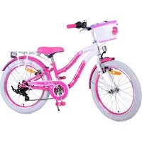 Tpfsports Lovely Kinderfahrrad - Mädchen - 20 Zoll - 2 Handbremsen - 7 Gänge - Rosa