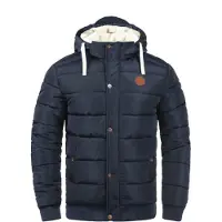 Blend BHFrederico Herren Winterjacke Steppjacke warme Jacke gefüttert mit Kapuze Kordelzug Eingrifftaschen Regular fit