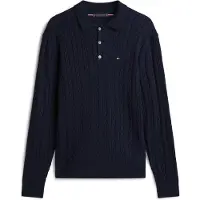 Tommy Hilfiger Polokragenpullover "CLASSIC COTTON CABLE" mit Zopfmuster, regular fit