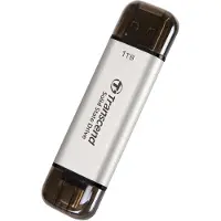 Transcend ESD310, 1 TB, USB Type-A / USB Type-C, 1050 MB/s, 10 Gbit/s, Silber
