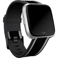 Fitbit Woven Armband für Versa / Versa 2 / Versa Lite - Größe S - Grey / Black