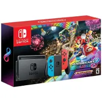 Nintendo Switch Neon-Rot/Neon-Blau (2019 Edition) Mario Kart 8 Deluxe Bundle