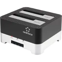Renkforce RF-DOCKING-02 USB-A (USB 3.0) SATA 6 Gb/s 2 Port Festplatten-Kopierstation 2.5 Zoll, 3.5 Zoll mit Clone-Funkt