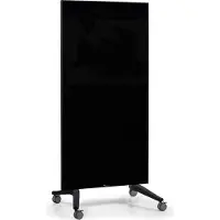 Legamaster Mobiles Glasboard , schwarz, magnethaftend, doppelseitig nutzbar, B 900 x H 1750 mm