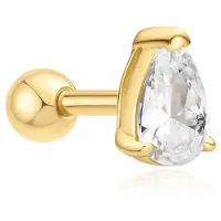 Ania Haie - SINGLE EARRING - PEARL BARBELL - gold