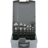 Toolcraft 1614138 Keglesænker-sæt 6 dele 6.3 mm, 8.3 mm, 10.4 mm, 12.4 mm, 16.5 mm, 20.5 mm HSS Cylinderskaft 1 stk