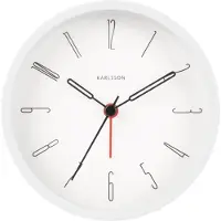 Karlsson Klassischer Wecker Belle Numbers 11 cm, Weiss