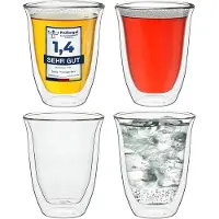 Creano 4er-Set "Thermo-Gläser" DG-V doppelwandig, 250ml Glas | Gr.: onesize