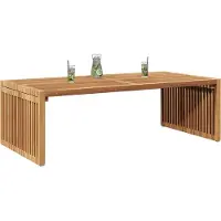 vidaXL Garten-Beistelltisch Braun 110 x 55 x 35,5 cm Massivholz Teak