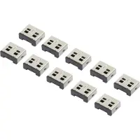 Renkforce USB-A Port Schloss rf-USBBlocker-02 10er Set Silber ohne Schlüssel RF-4463019