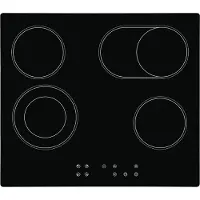 Exquisit Kochfeld EKC 601-2.1 BZ | Glaskeramik | Touch Control | 4 Kochstellen | Bräterzone | 6100 W