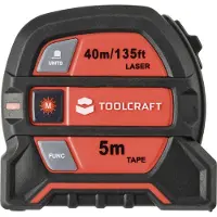 Toolcraft 2 in 1 Laser-Entfernungsmesser Max. 40 m mit Maßband