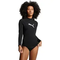 Puma Rash Guard "SWIM WOMEN LONG SLEEVE RASH GUARD" Logodruck, langärmelig, funktionelle Passform