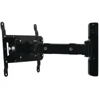 B-Tech BT7514/PB Neig- und drehbare Einarm-Flachbildschirmwandhalterung (Displaygröße bis zu 107 cm (42,1 Zoll), Belastbarkeit 25kg, 75 x 75mm, 100 x 100mm, 200 x 100mm, 200 x 200mm) schwarz