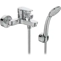 Ideal standard Cerafine O - UP Wannenarmatur, Wandhalterung, mit Zubehör, Chrom BC706AA