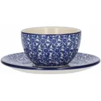 Bunzlau Castle Tasse und Untertasse Indigo (170 ml)