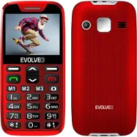 Evolveo EasyPhone XR, Mobiltelefon für Senioren mit Ladestation, rot