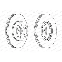 FERODO Bremsscheibe DDF1242C-1 vorne, belüftet, 1 Stück
