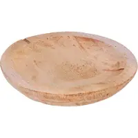Excellent houseware Wood Bowl Round 19X4CM TEAK WOOD