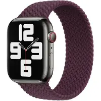 Apple Geflochtenes Solo Loop für das Watch | 44/45/46/49 mm - Größe 9 - Dark Cherry