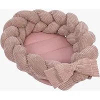 Meowbaby Aesthetic Babynest mit geflochtenem Schutz, Powder Pink