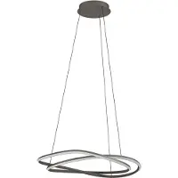 Eglo Guntin LED-Hängelampe grau 62 cm Metall CCT - , Guntin, dimmbar, Grau, für Wohnzimmer, Metall, Modern