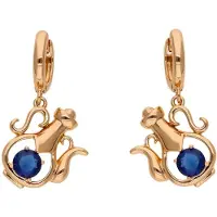 NAEMI Women Earrings in Rose Gold Navy | Gr.: onesize