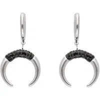 NAEMI Women Earrings in Silver Black | Gr.: onesize