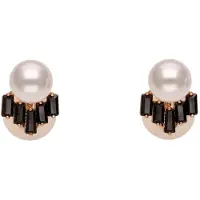 NAEMI Women Earrings in Black White | Gr.: onesize