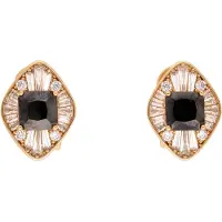NAEMI Women Earrings in Rose Gold Black | Gr.: onesize