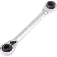 Toolcraft 4 in 1 Doppel-Ratschenringschlüssel 10x13 - 17x19, umschaltbar
