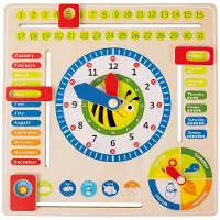Small Foot Leather Board Datum - Zeit Und Jahreszeiten