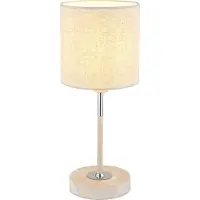 Globo Tischlampe Deleon sandbraun Ø 15cm