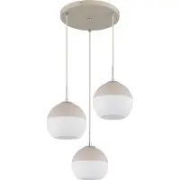 Globo Hängelampe Ragusa, dimmbar, weiß / opal, für Wohn- / Esszimmer, Metall, Pendelleuchte